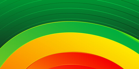 Colorful watercolor background of abstract green yellow wave