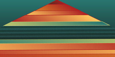 Bright abstract multicoloured background with orange and green wave