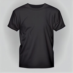 Black T-shirt mockup, graphic resource for tee-shirt design stores