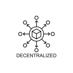 Fototapeta premium decentralize icon , business icon vector