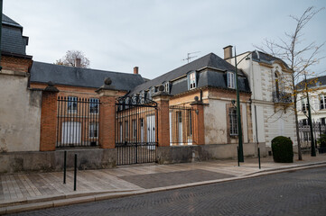 Fototapeta na wymiar Beautiful French architecture in Champagne sparkling wine making town Epernay, Champagne, France