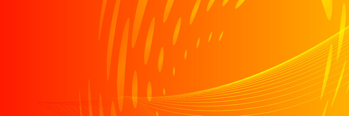 abstract orange background with lines circle and halftone effect