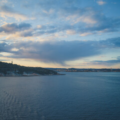 Sunset over the sea