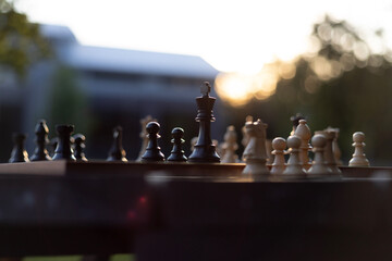 Chess in the sunset