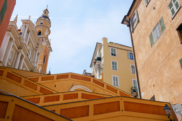Old town and architecture of Menton on the French riviera - 547298602