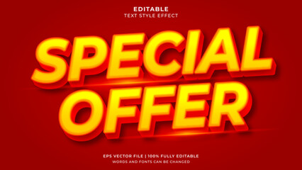 Special offer sale 3d editable text effect