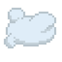 Individual Illustration of Pixelated Cloud