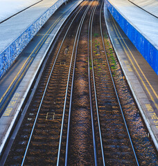 Railway tracks in Southampton, UK