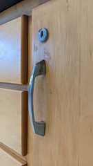 door handle on old cabinet 