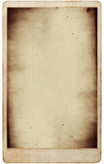 PNG Vintage photo frame isolated Old sepia film texture dust particel sratches