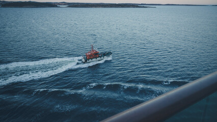 Obraz premium A boat on the sea