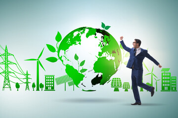 Ecology concept with ecological elements