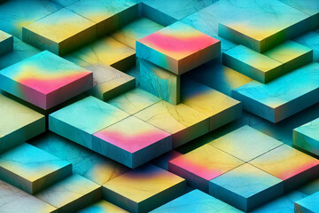 Obraz premium abstract colorful cubes background