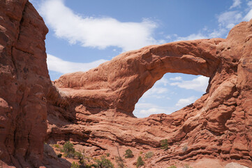 Arch National Park in a sunny day