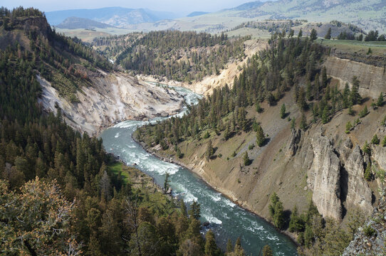 yellowstone river in Yellowstone national park