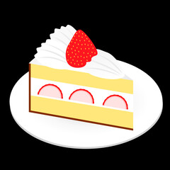 イチゴのスポンジケーキ
