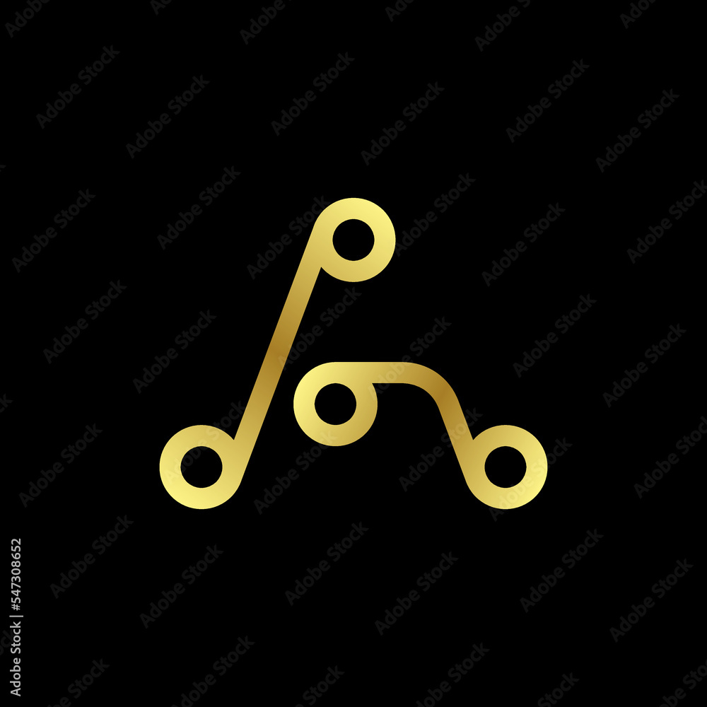 Poster simple and unique letter or word a font with line and circle image graphic icon logo design abstract