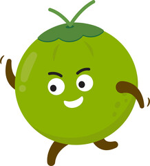 Coconut Cartoon Character