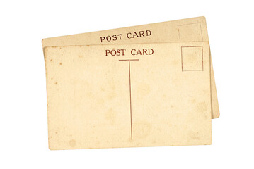 Two old post cards postcard isolated transparent background photo PNG file