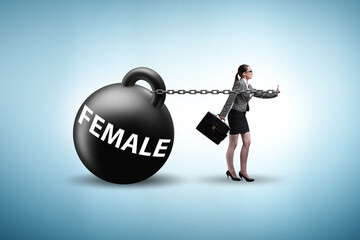 Gender inequality concept in career