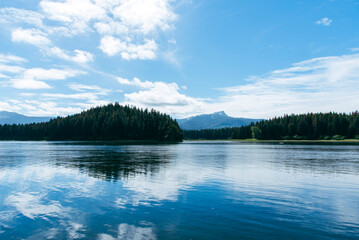 Hoonah, Alaska lake and mountains