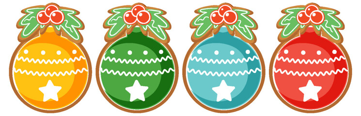 Christmas gingerbread cookies collection