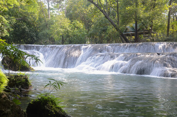 Beautiful landscape. View of Muak Lek Waterfall in muak lek arboretum at Saraburi province. Popular tourism in Thailand