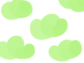 カラフルな雲のイラスト背景　ふわふわエアリー
