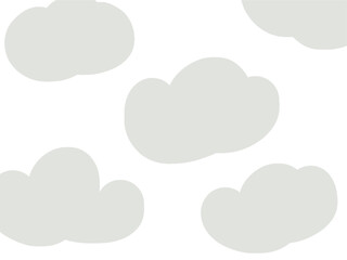 カラフルな雲のイラスト背景　ふわふわエアリー