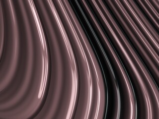 Undulating abstract background in light chocolate color - milled surface shape.