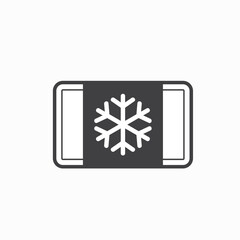 frozen food packaging illustration, vector art.