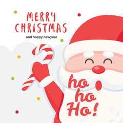 Christmas card vector Santa Claus