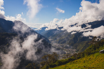 Fototapeta na wymiar Landscape in Baños Ecuador