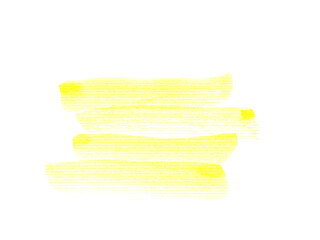 Abstract yellow watercolors, brush stroked painting on white paper background for design, wallpaper, banner..