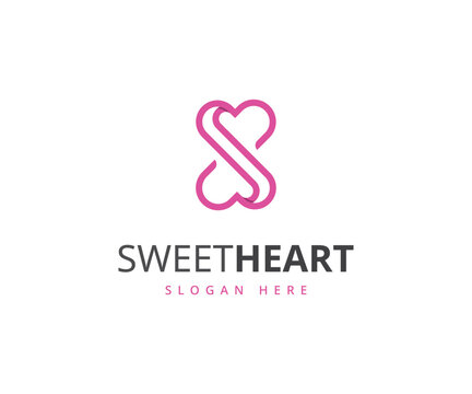 Letter S Heart/Love Logo
