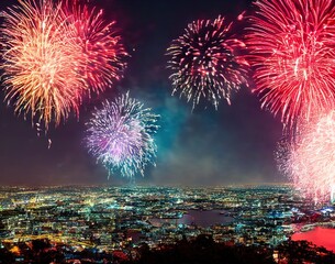 Obraz premium New Year Fireworks