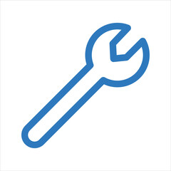 Wrench icon. Vector and glyph