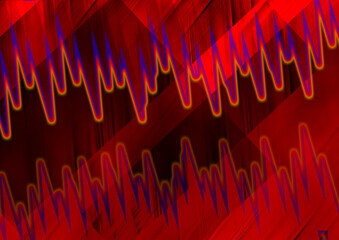 red abstract background  with smooth minimalist wave pattern and texture background 