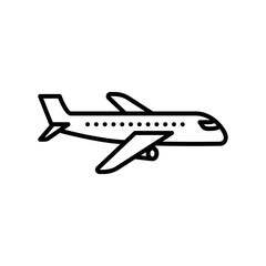Fly airplane or aicraft icon for aviation transportation