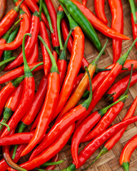 Fresh red chilli pepper for background