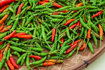 Fresh red chilli pepper for background