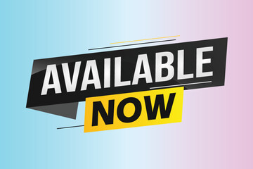 available now word concept vector illustration with lines 3d style for social media landing page, template, ui, web, mobile app, poster, banner, flyer, background, gift card, coupon, label, wallpaper