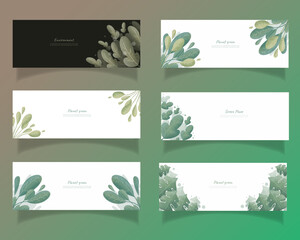 leaves bakground design vector for ecology 
set bundle nature leaves background