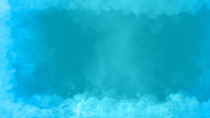 Blue clouds of heaven or smoke screen fame at left - bottom - abstract 3D illustration