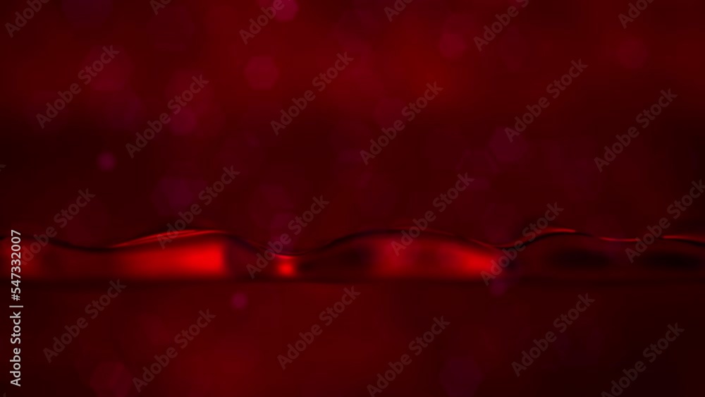 Poster red curved geometric metal shapes abstract 3d backdrop - loop video