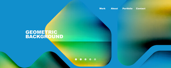 Geometric fluid shapes with liquid colors abstract background. Vector Illustration For Wallpaper, Banner, Background, Card, Book Illustration, landing page