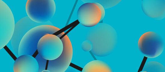 Line points connections geometric abstract background