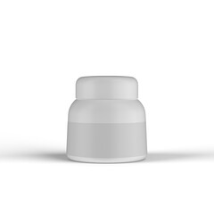 Cosmeitc Plastic Jar 3D Rendering
