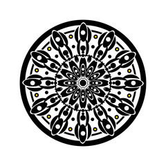 mandala vector with interesting pattern, perfect for screen printing, icon, mascot, ornament, poster, design, template, etc