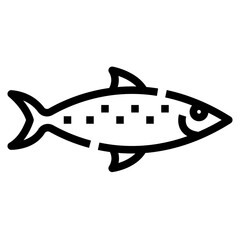 Barrier reef chromis fish icon, Outline style. Isolate on transparency background
